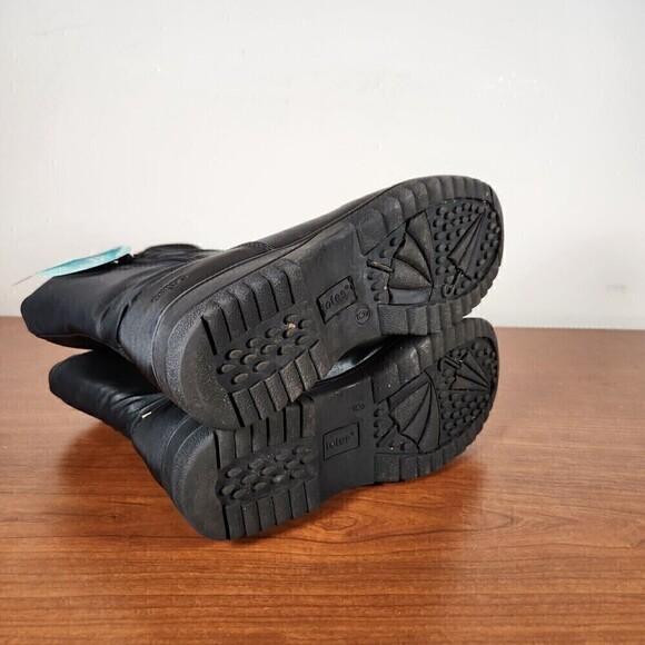 Totes Womens Gina Boots Black Size 6 Double Zippers - Picture 10 of 11
